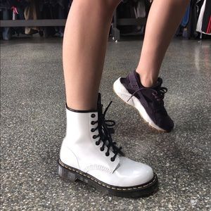 White Dr martens boots
